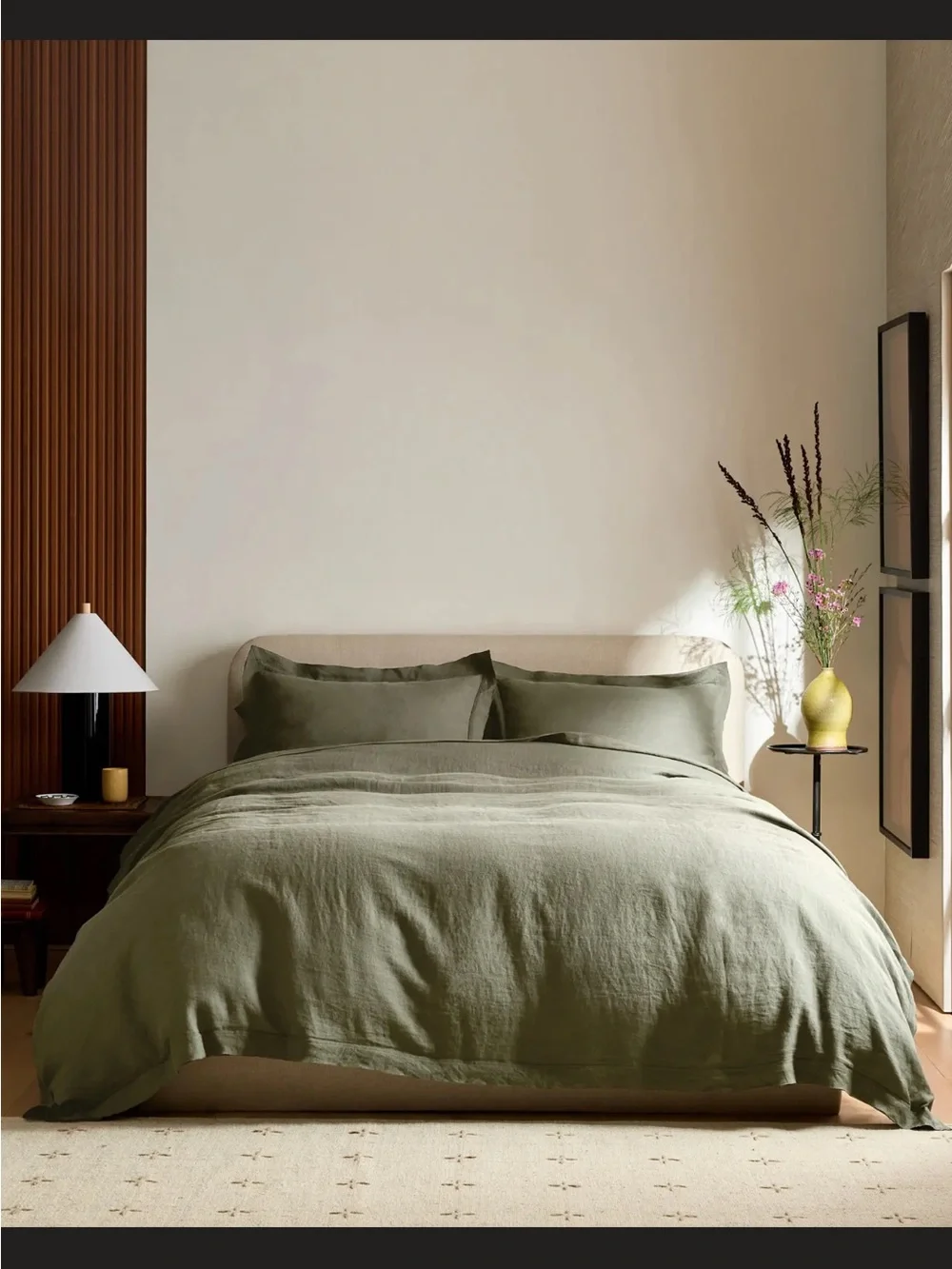 NWOT Standard European Linen Double Flange Sham Set - Picture 3 of 6